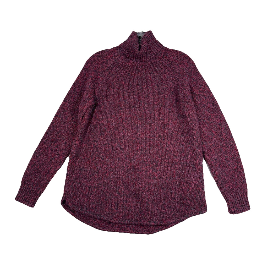 Michael Michael Kors Sweater Womens Small Burgundy Marled Knit Turtleneck Preppy